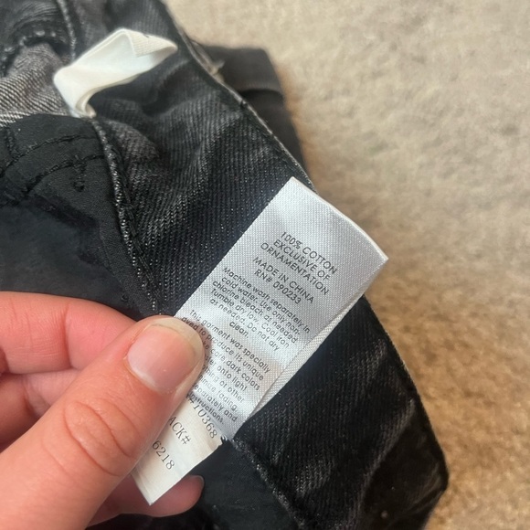 Pacsun Women 25 Short Mom Relaxed Black Denim Daisy Floral Embroidery High Rise - Picture 12 of 12